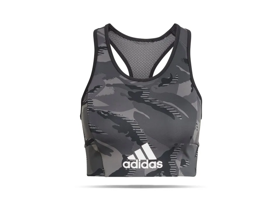 adidas D2M Camo Sport-BH Training Damen Schwarz (GL3811)