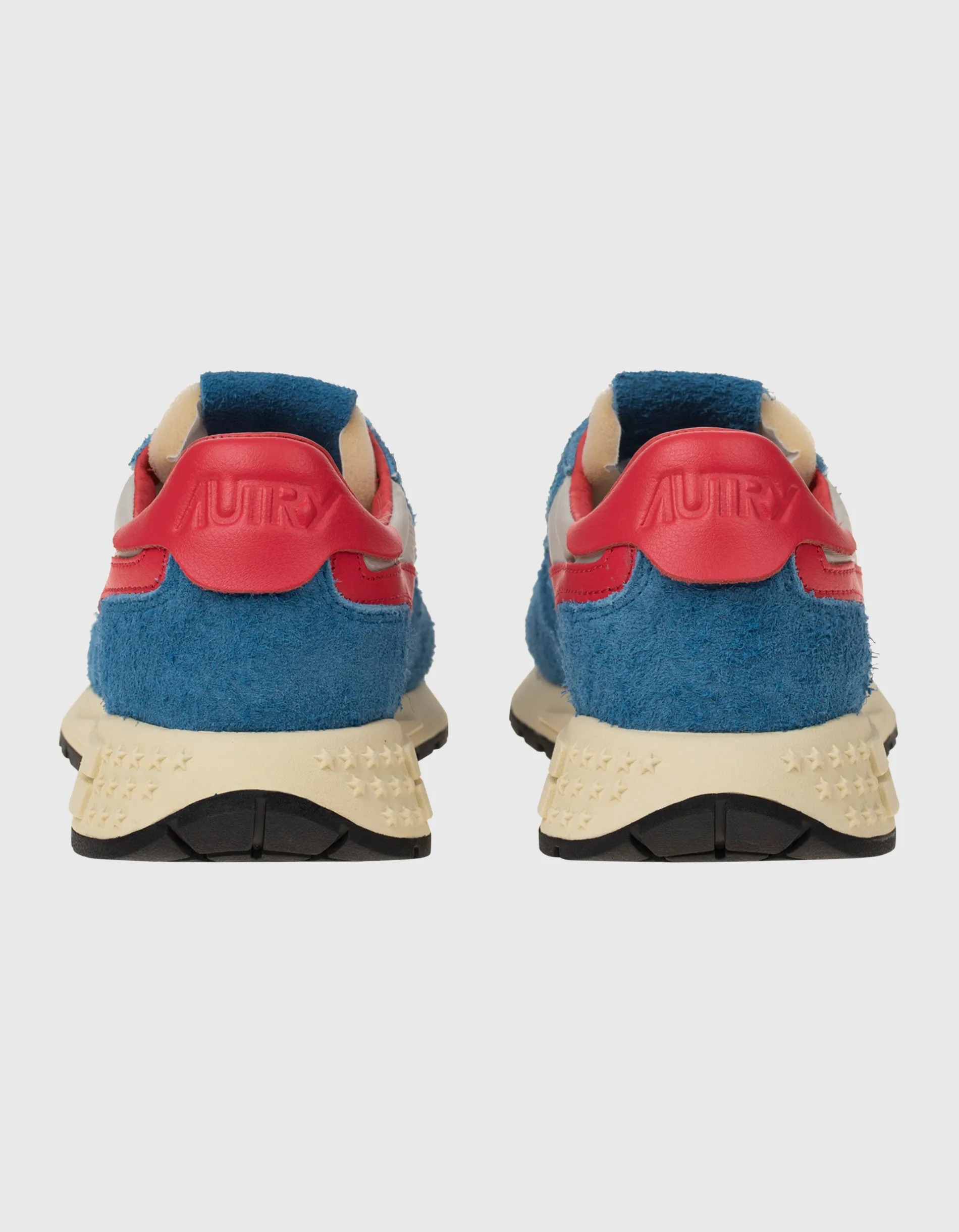 Autry Reelwind Low Azur Hibiskus // Veloursleder-Nylon-Sneaker