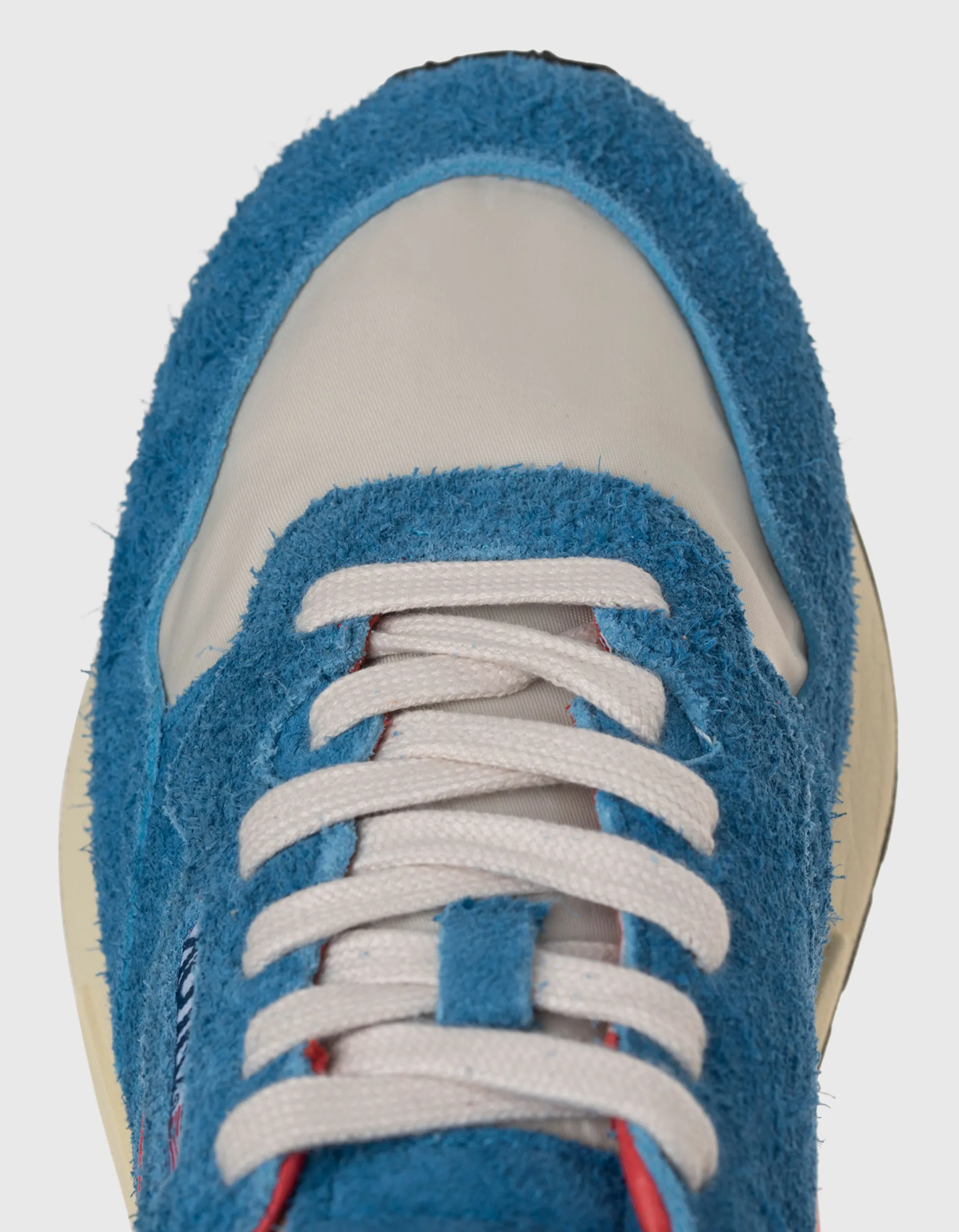 Autry Reelwind Low Azur Hibiskus // Veloursleder-Nylon-Sneaker