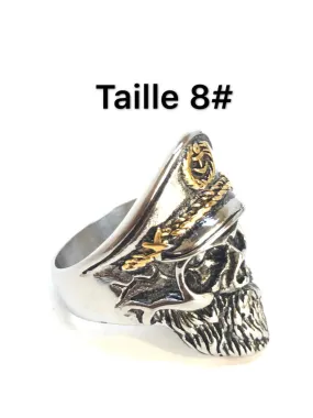 Captain skull steel ring