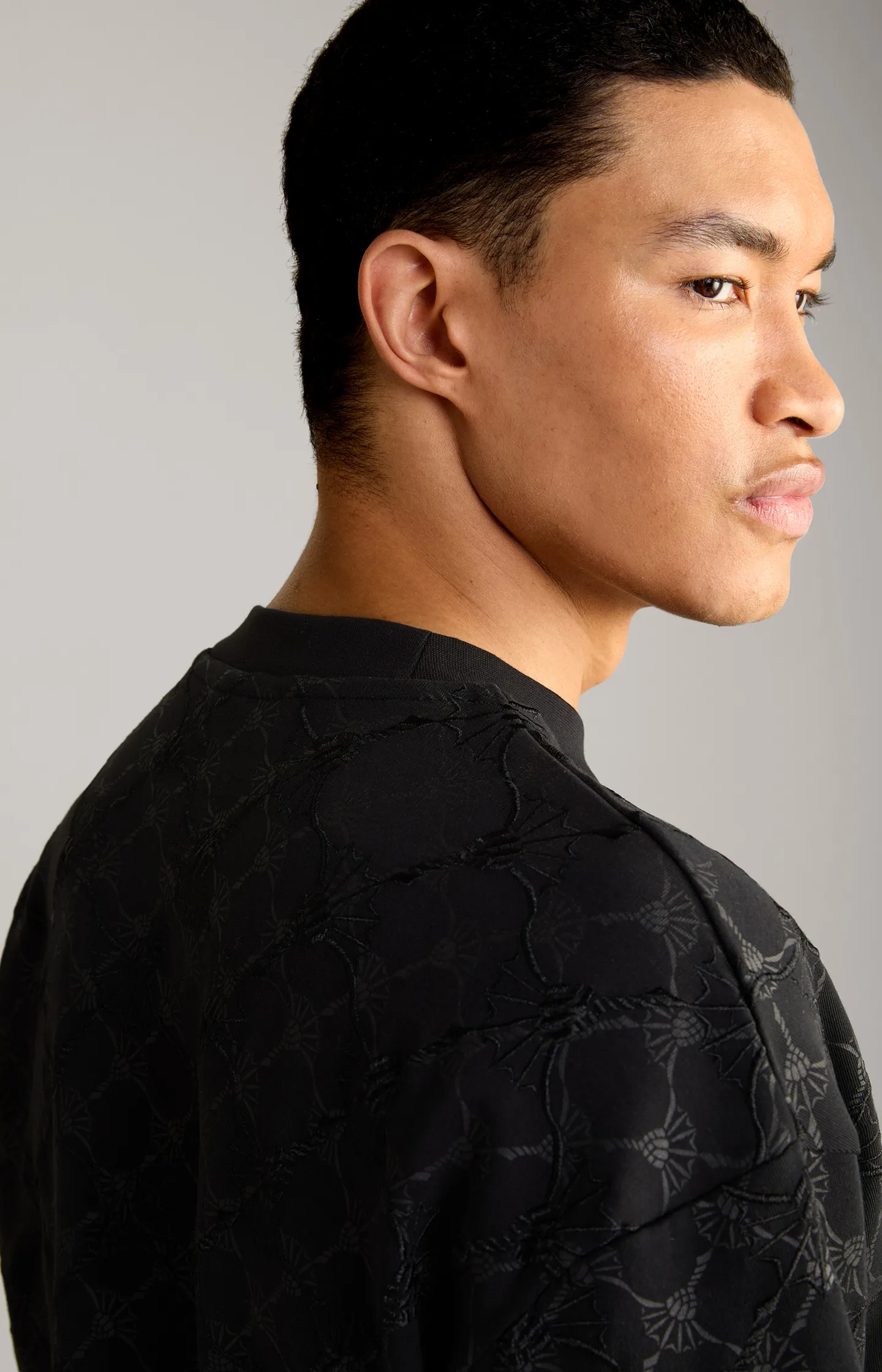 Cornflower-Sweatshirt Cortez in Schwarz gemustert 