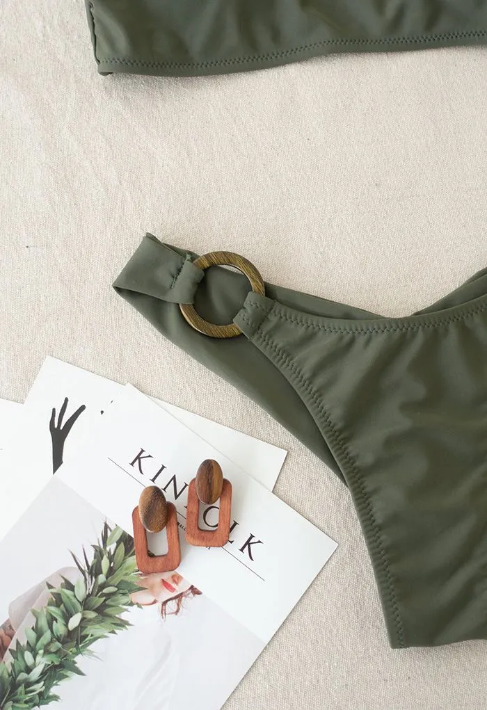 Ein-Schulter-O-Ring-Bikini-Set