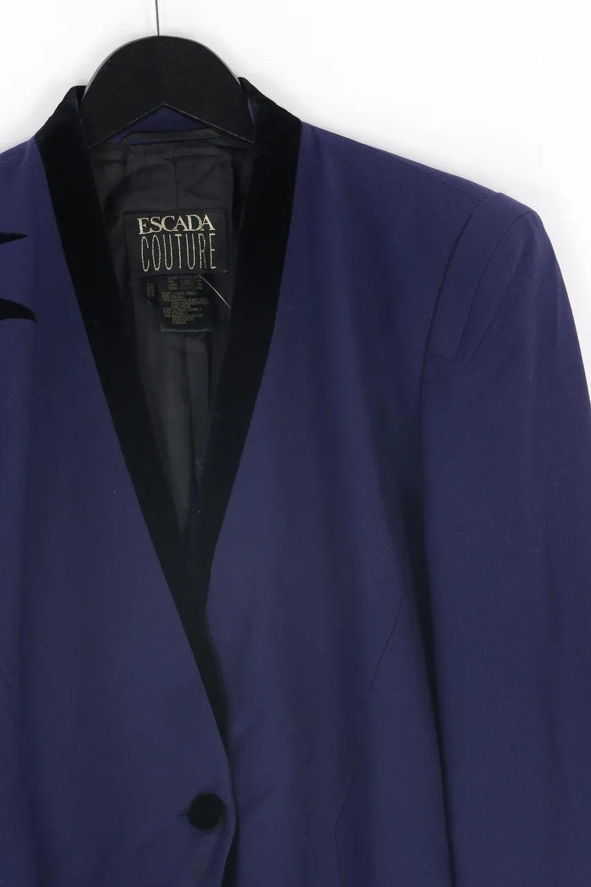 ESCADA COUTURE - Blazer aus reiner Schurwolle mit Samt - D 40