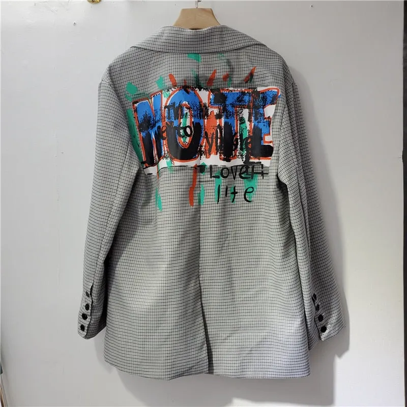 Heidi-Mode | Übergröße Blazer Mit Text