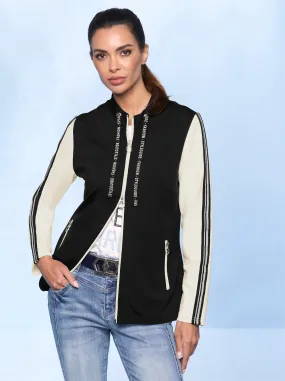heine Blazer in marine-ecru-gemustert