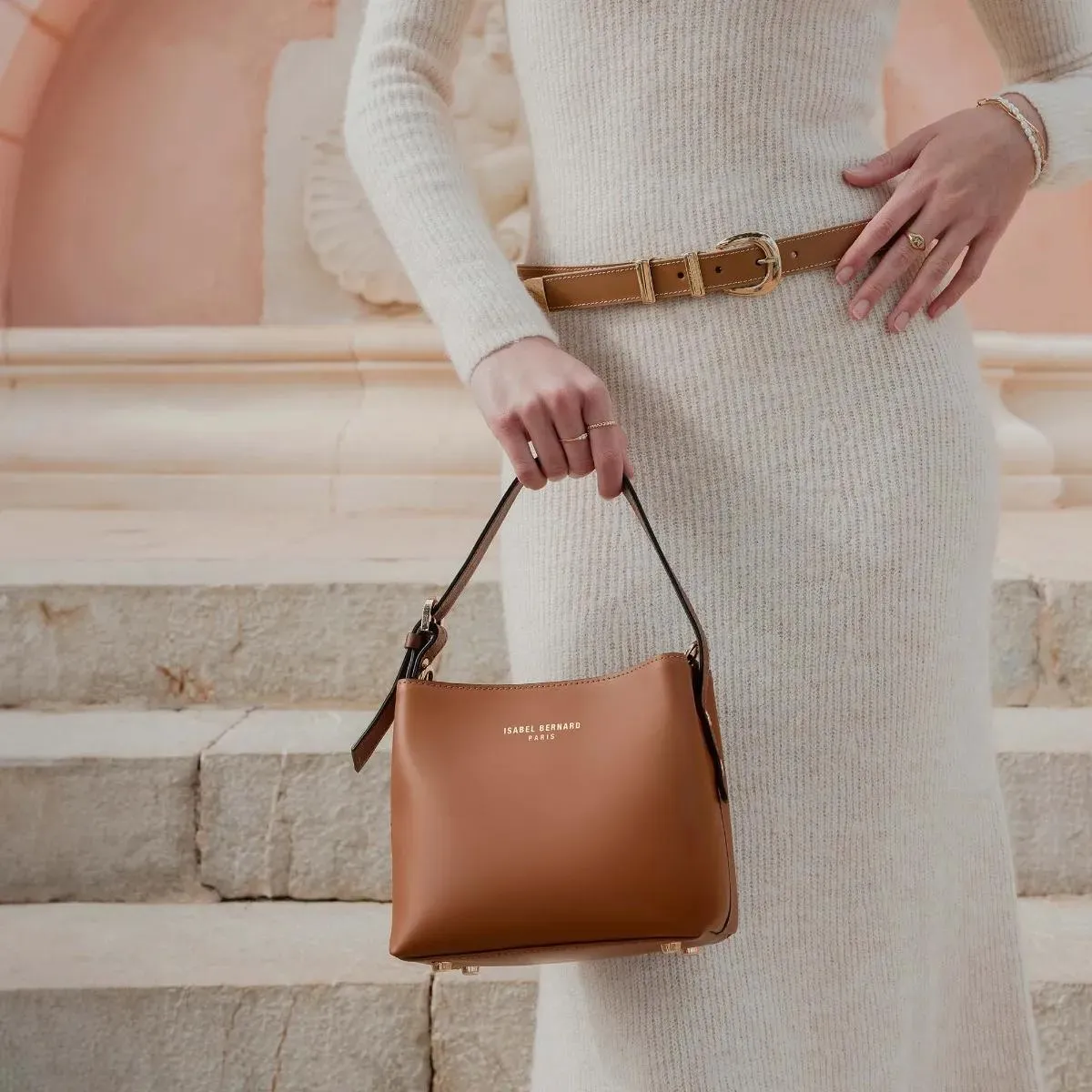   Isabel Bernard  Isabel Bernard Honoré damen Handtasche Kognak IB21 Kognak  Hobo Bag 