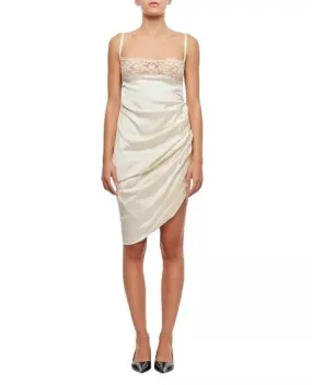   Jacquemus  La Saudade Brodée Stretch Viscose Mini Dress White