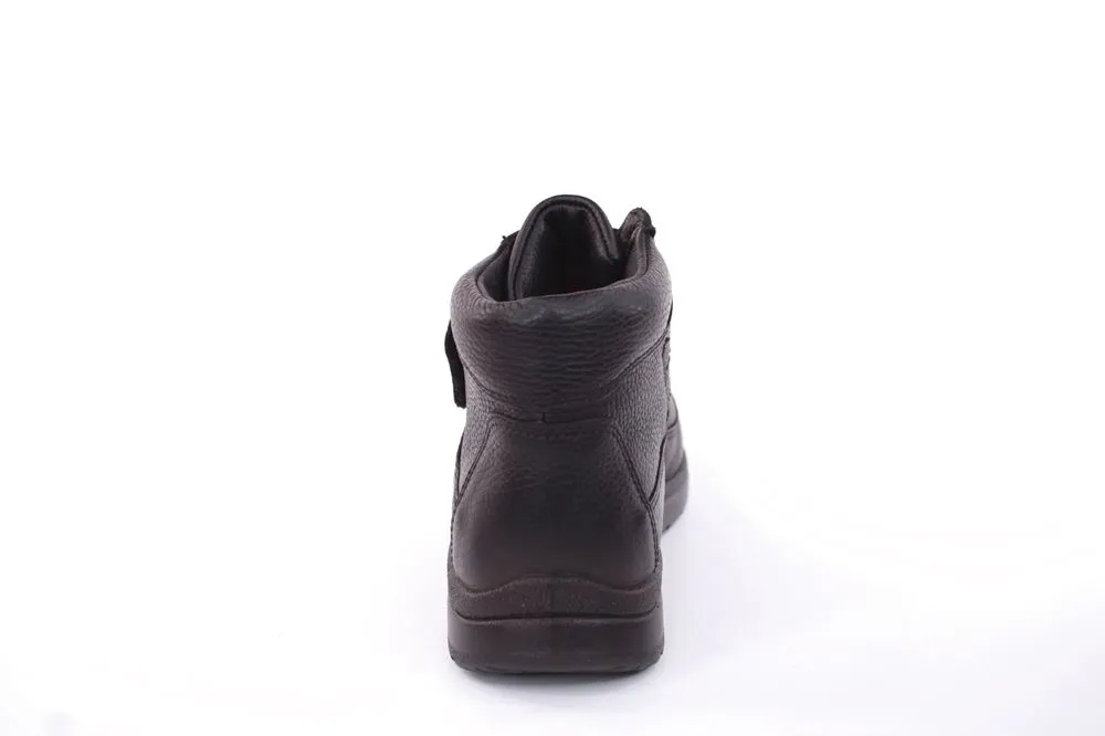 Jomos Herren Stiefelette Leder Lammfell Klettverschluss Comfortwweite H schwarz S22 464503