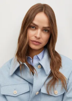 MANGO Jacke in Pastellblau