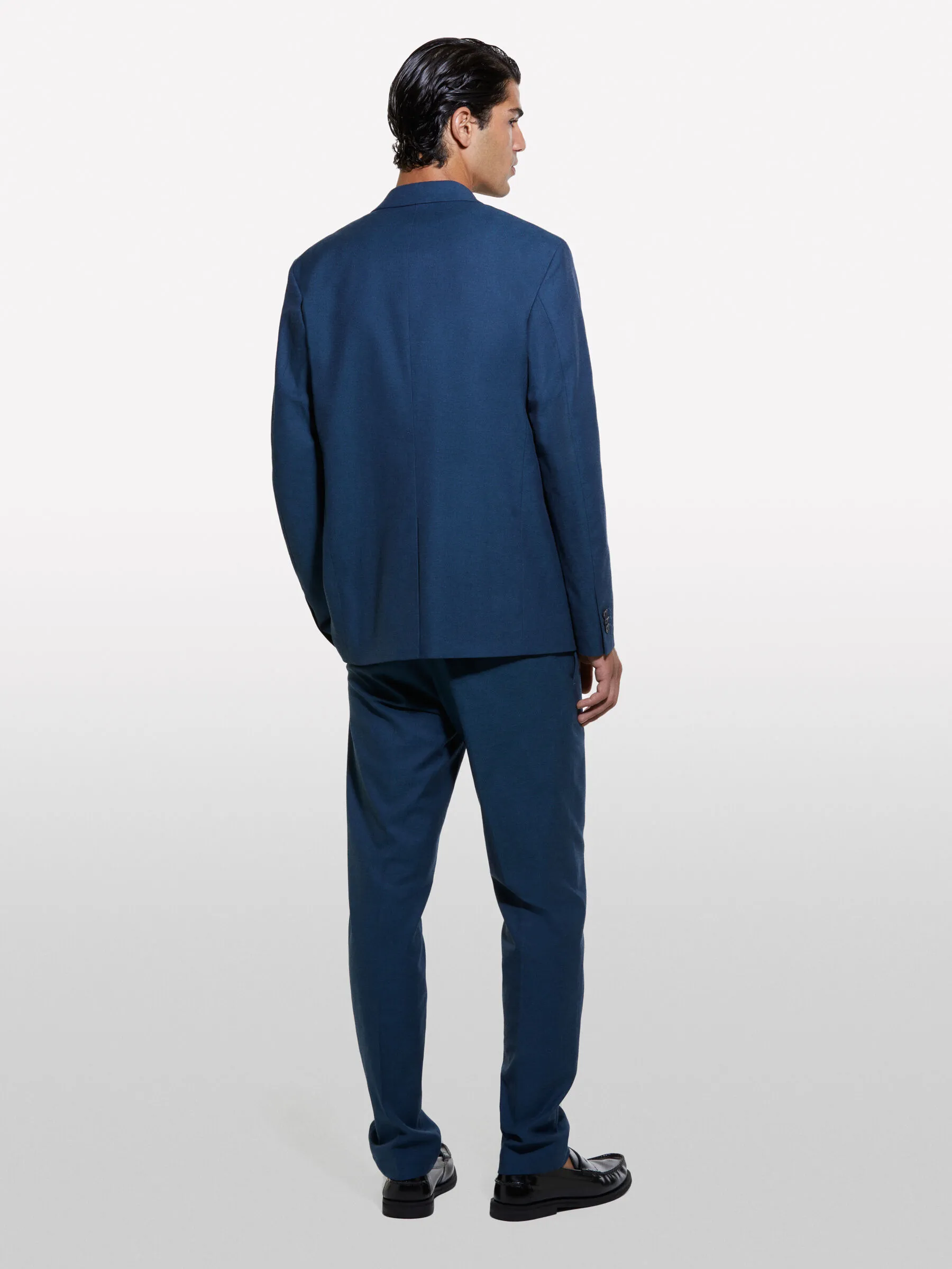 Maßgeschneiderter Blazer in Dunkelblau slim comfort fit, Dunkelblau 