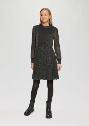 Mesh-Kleid mit Glitzergarn