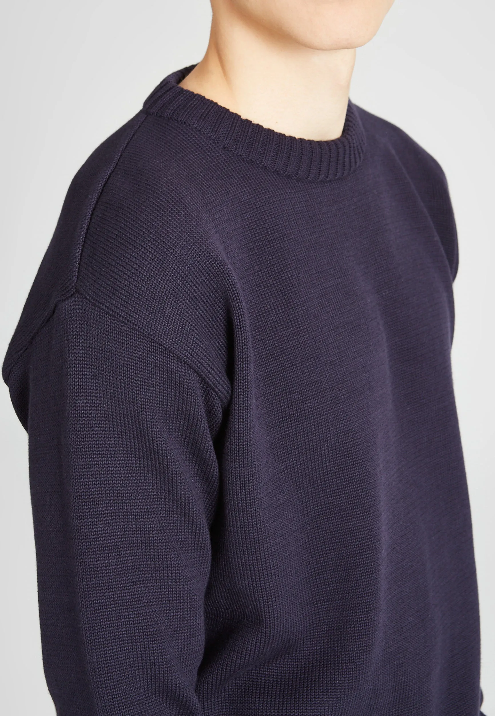 Strickpullover FELIX aus Bio-Baumwolle - Midnight Blue