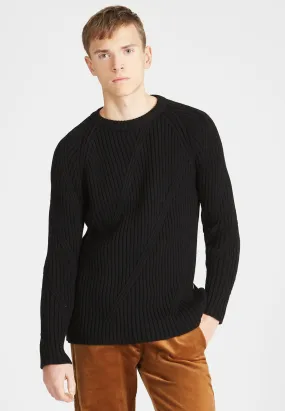 Strickpullover JULIAN aus Bio-Baumwolle - Black
